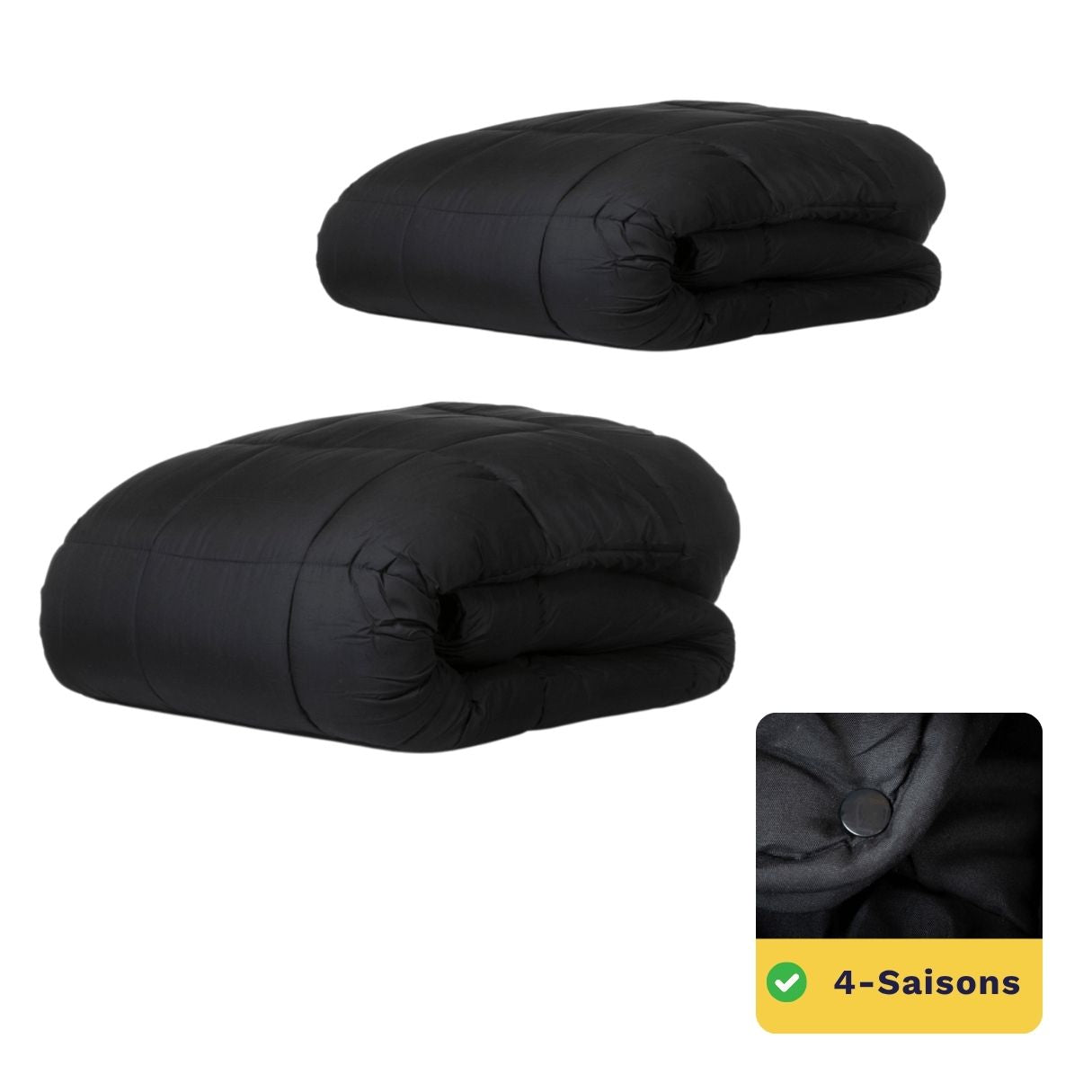 Zelesta Wonderbed 4 Saisons Double - Noir