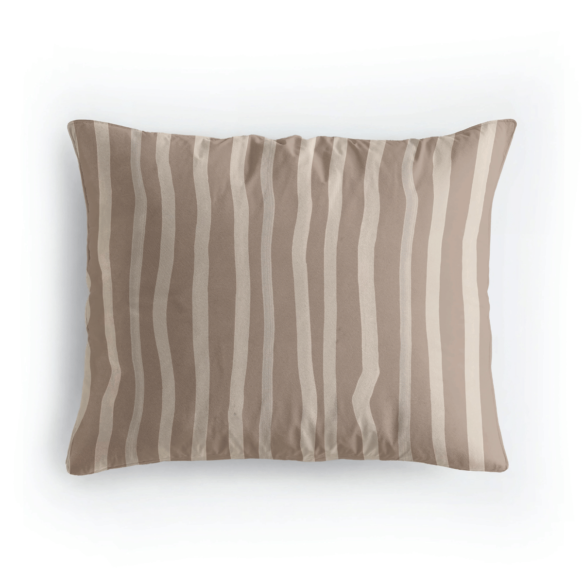 Zelesta Royalbed Taies d'Oreiller Coton - Set de 2 - Rayures Marrons