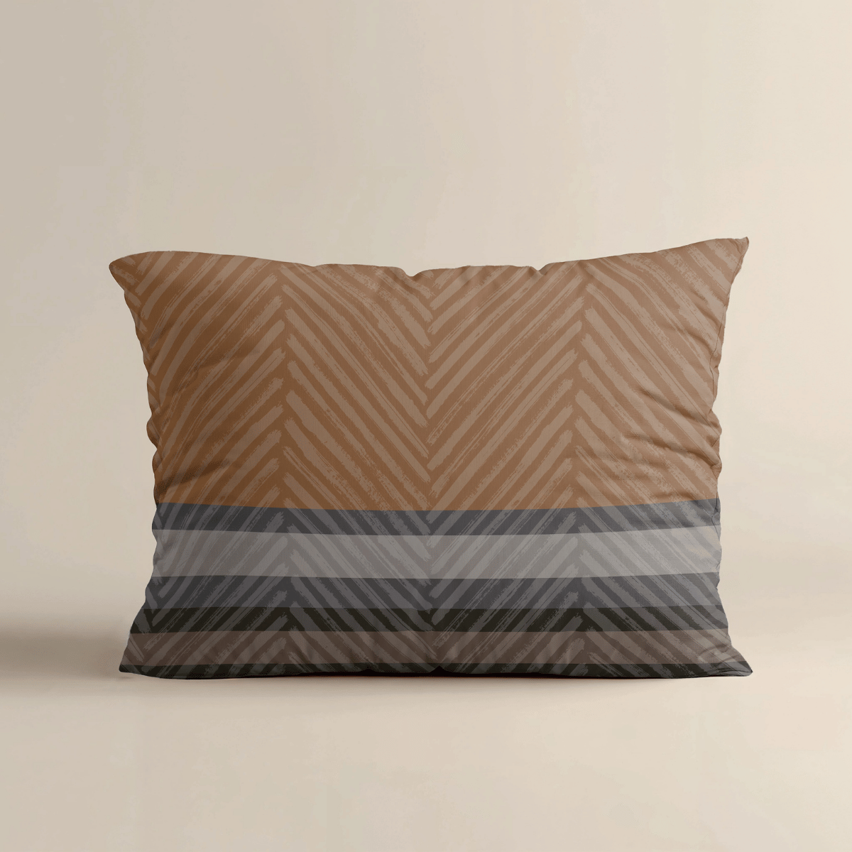 Zelesta Comfort Design Taies d'Oreiller - Set de 2 - Rayures Marrons