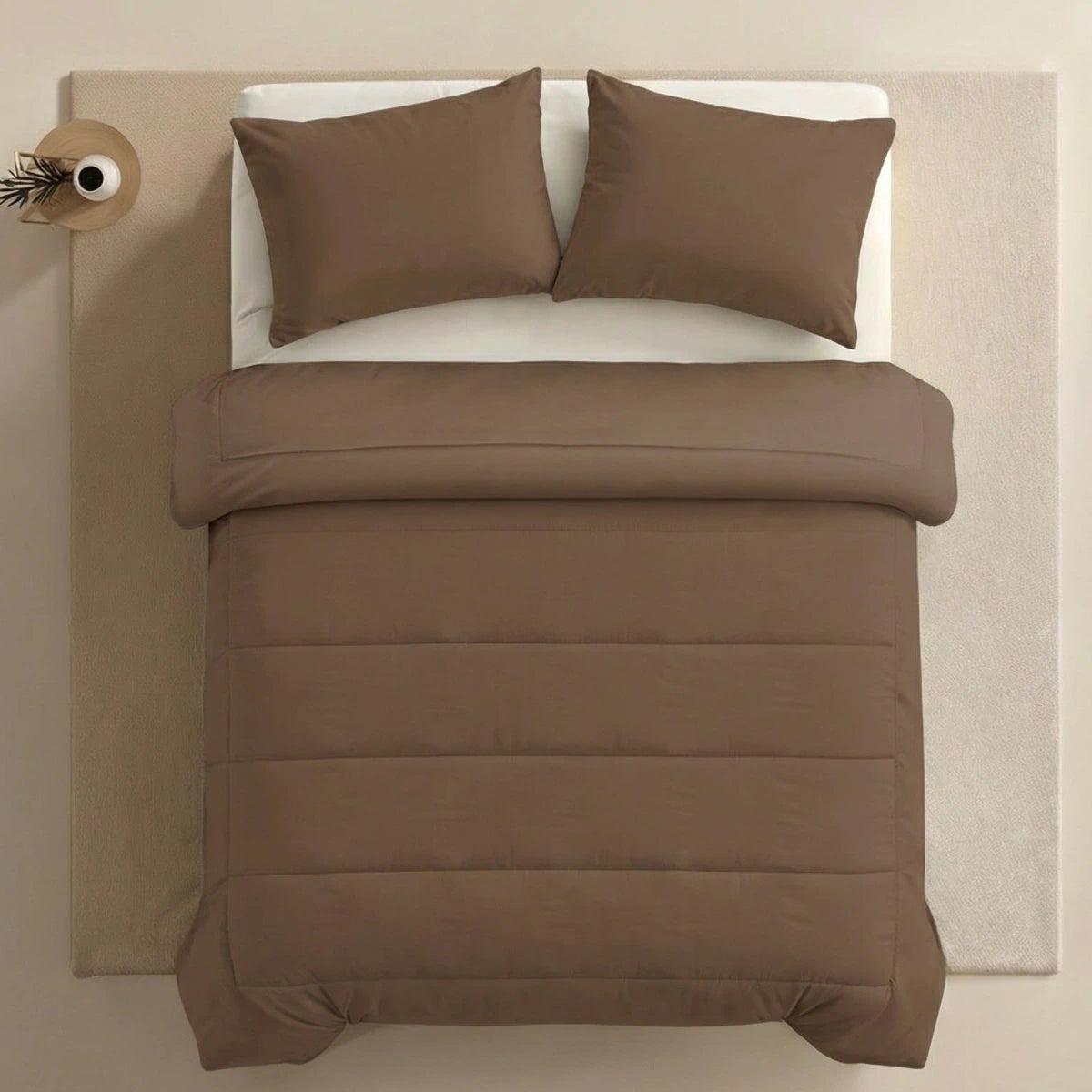 Zelesta Comfort Unie Taies d'Oreiller - Set de 2 - Moka