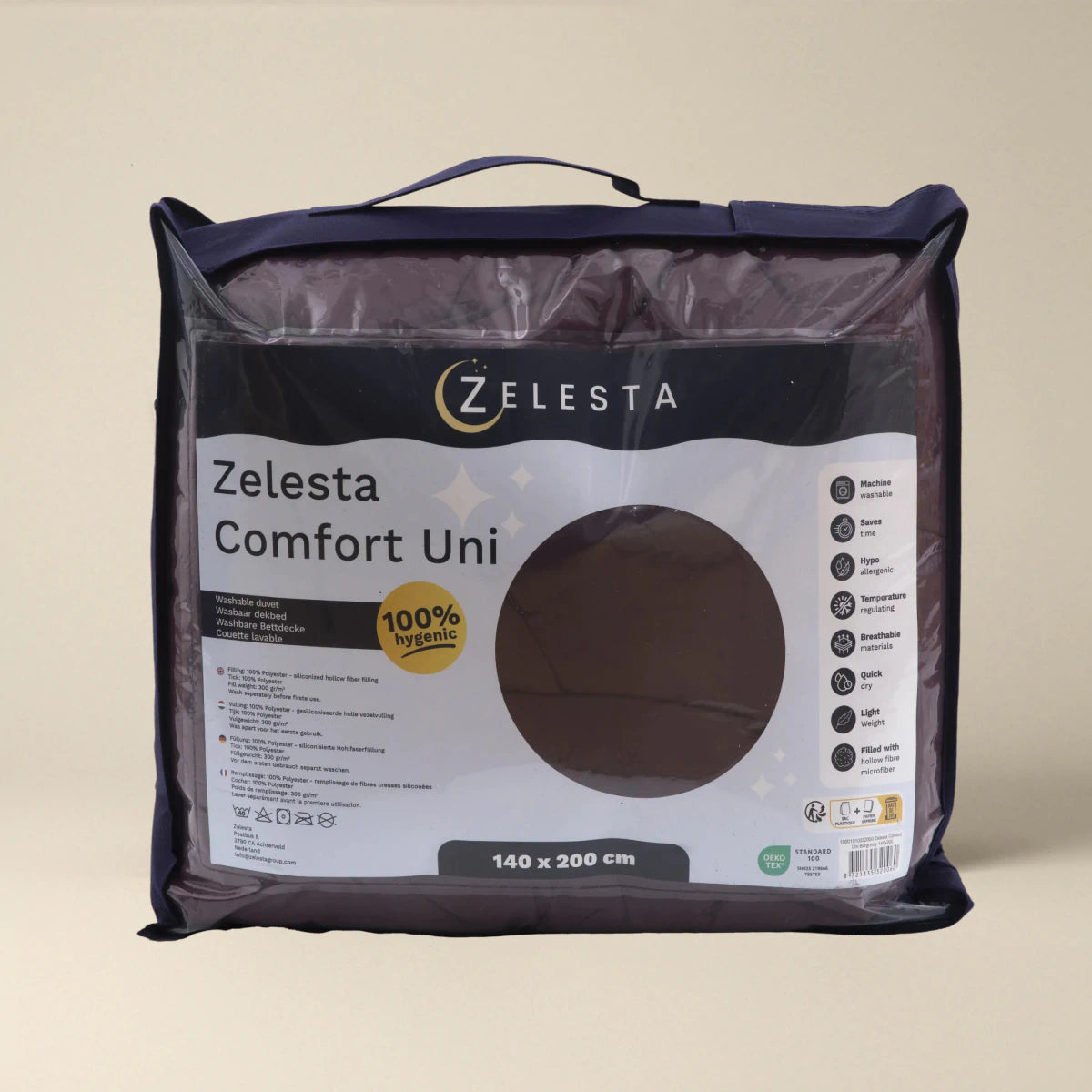 Zelesta Comfort Unie Couette - Bordeaux