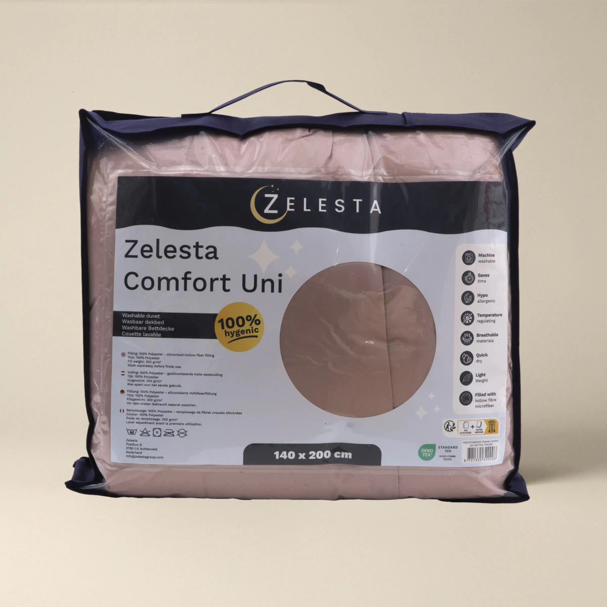 Zelesta Comfort Unie Couette Été - Vieux Rose