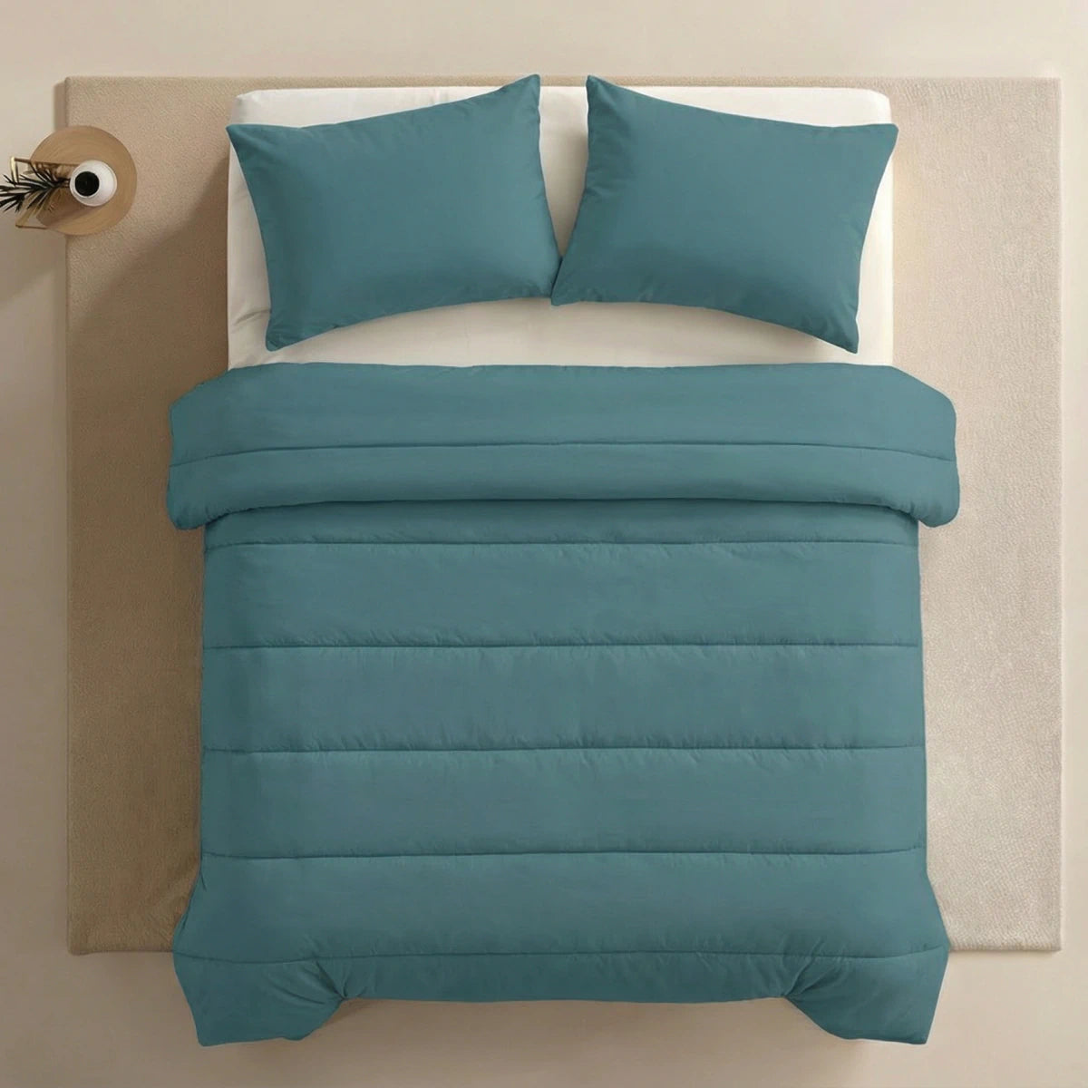 Zelesta Comfort Unie Taies d'Oreiller - Set de 2 - Vert de Mer