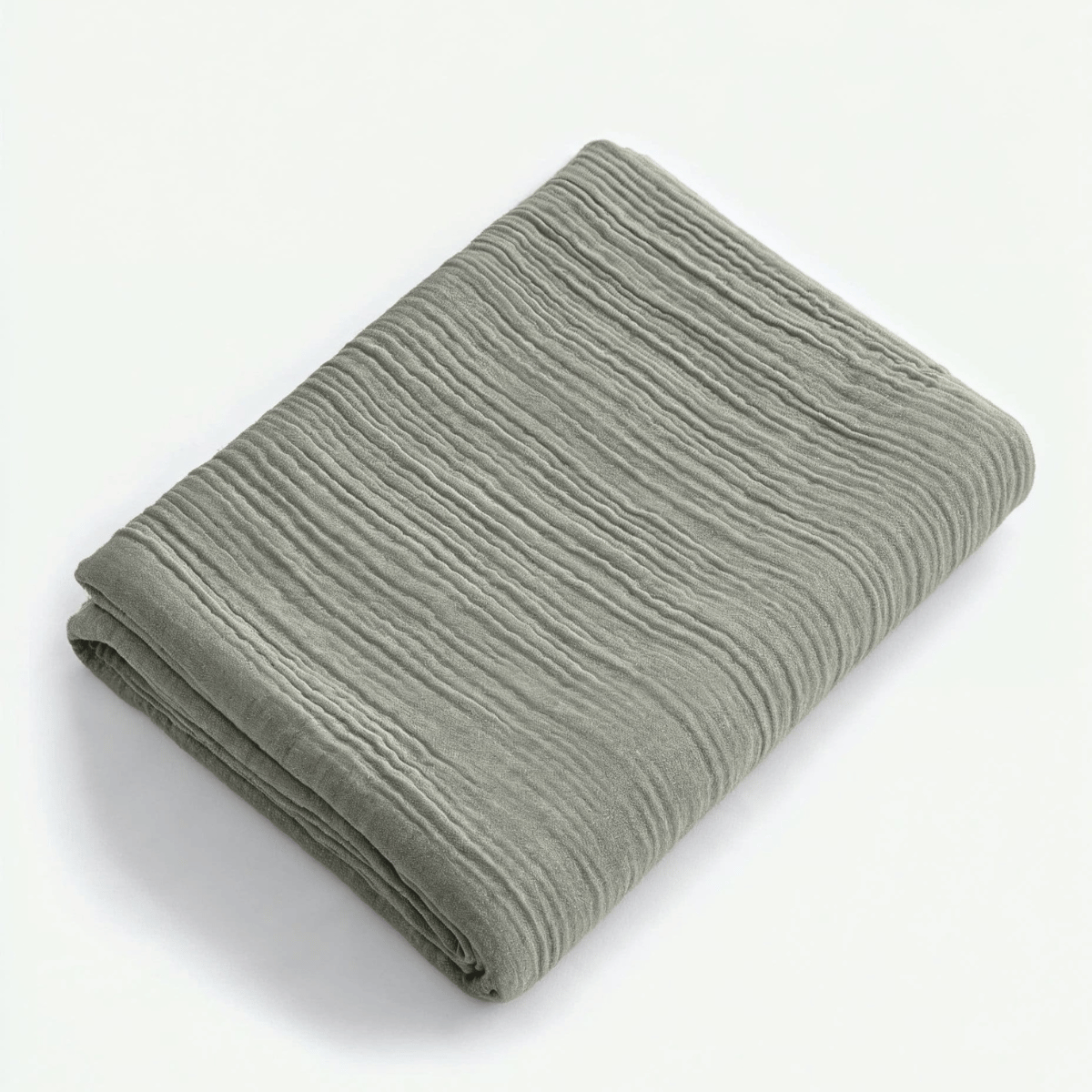 Drap-Housse Mousseline - Gris-Vert