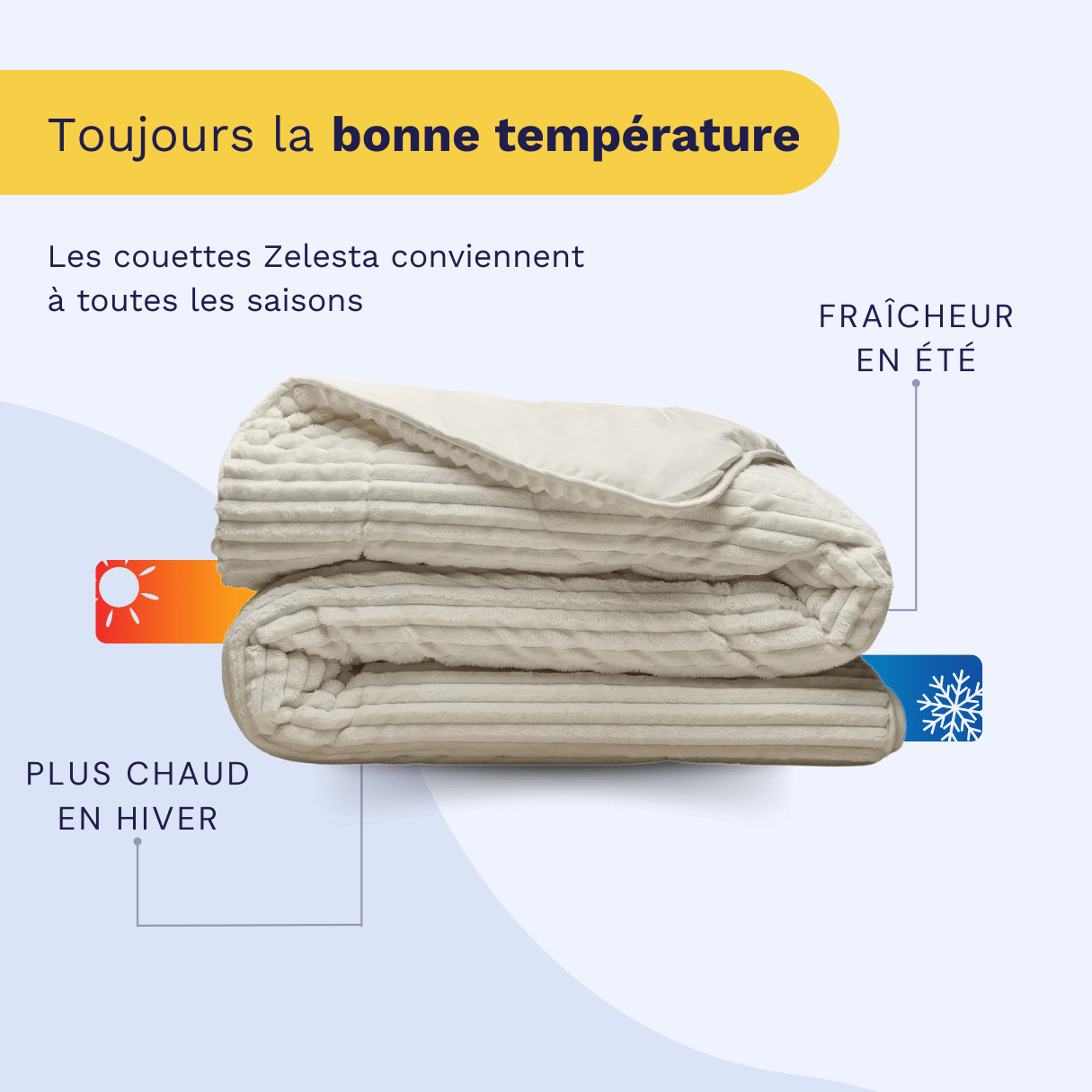 Zelesta Teddy Groovebed - Blanc Cassé