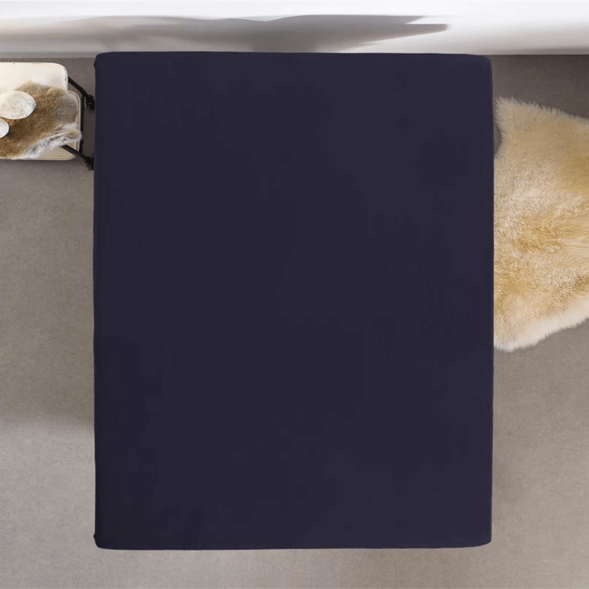 Zelesta Dubbel Jersey Navy Zacht Katoen Hoeslaken Makkelijk Te Wassen