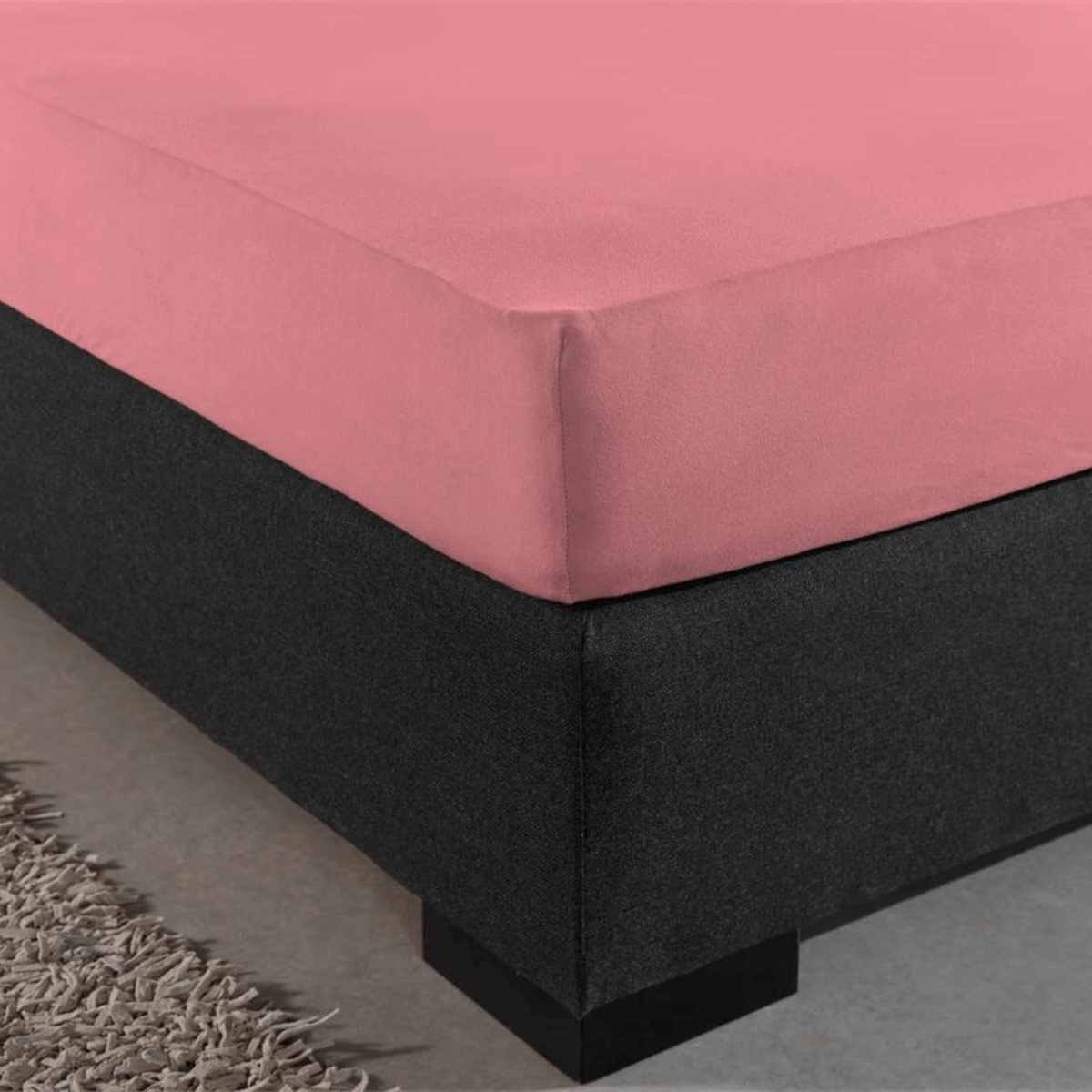 Zelesta Dubbel Jersey Roze Zacht Katoen Hoeslaken Stretch Elastisch