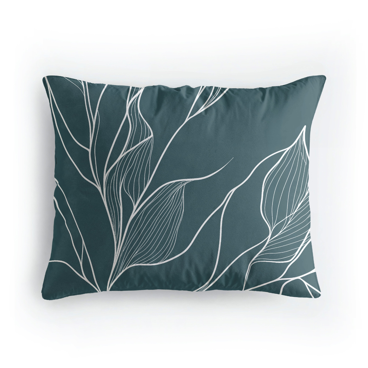 Zelesta Royalbed Taies d'Oreiller Coton - Set de 2 - Feuilles Blanches