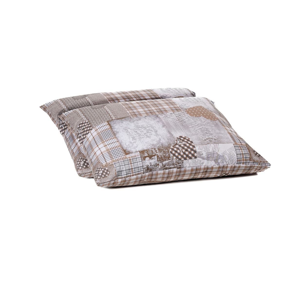 Zelesta Wonderbed Kussensloop Patchwork Hearts Harten Patroon Bedrukt Quilt Motief