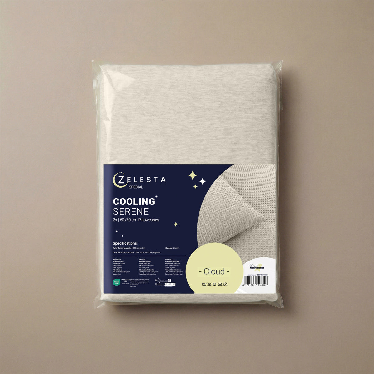 Zelesta Spécial Fraîcheur Sereine Taies d'Oreiller - Set de 2 - Blanc Crème