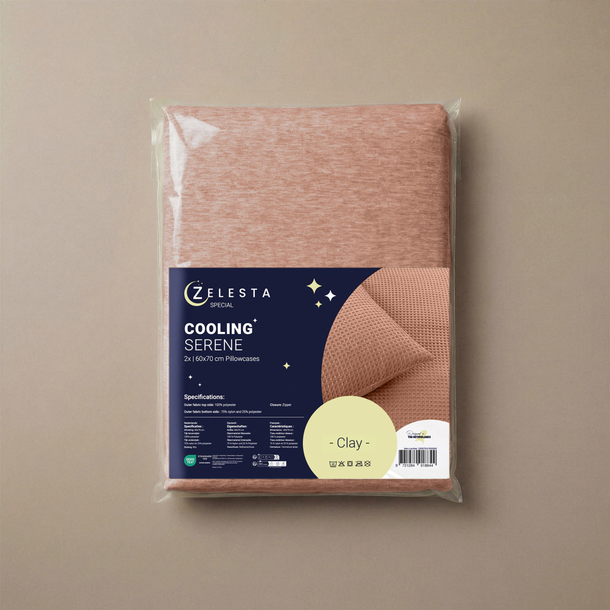 Zelesta Spécial Fraîcheur Sereine Taies d'Oreiller - Set de 2 - Rose Terracotta