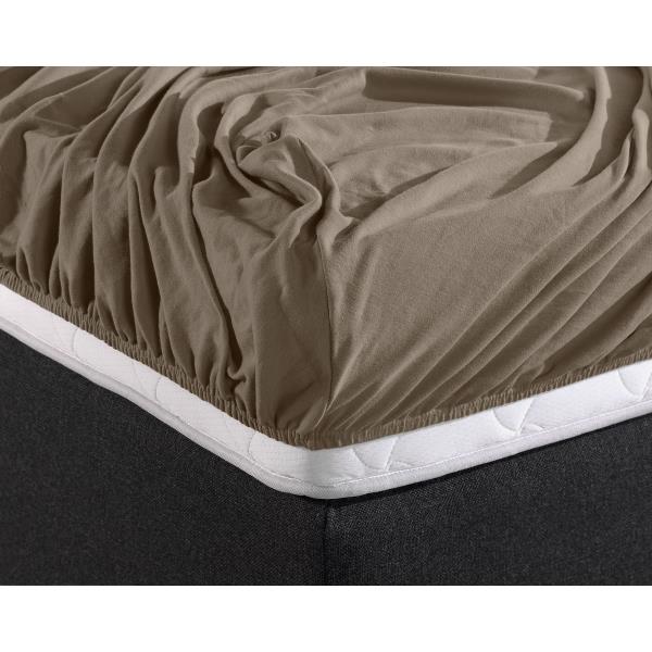 Drap-housse Double Jersey Taupe