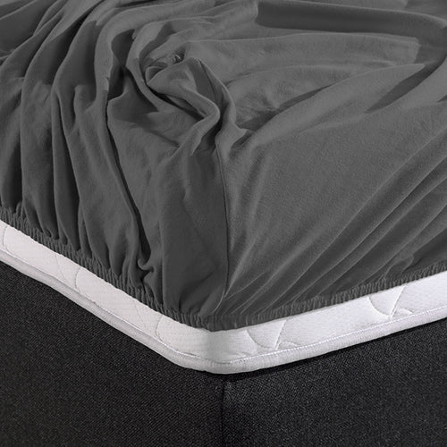 Drap-housse Double Jersey Anthracite