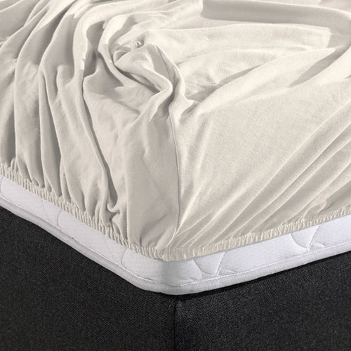 Drap-housse Double Jersey Crème