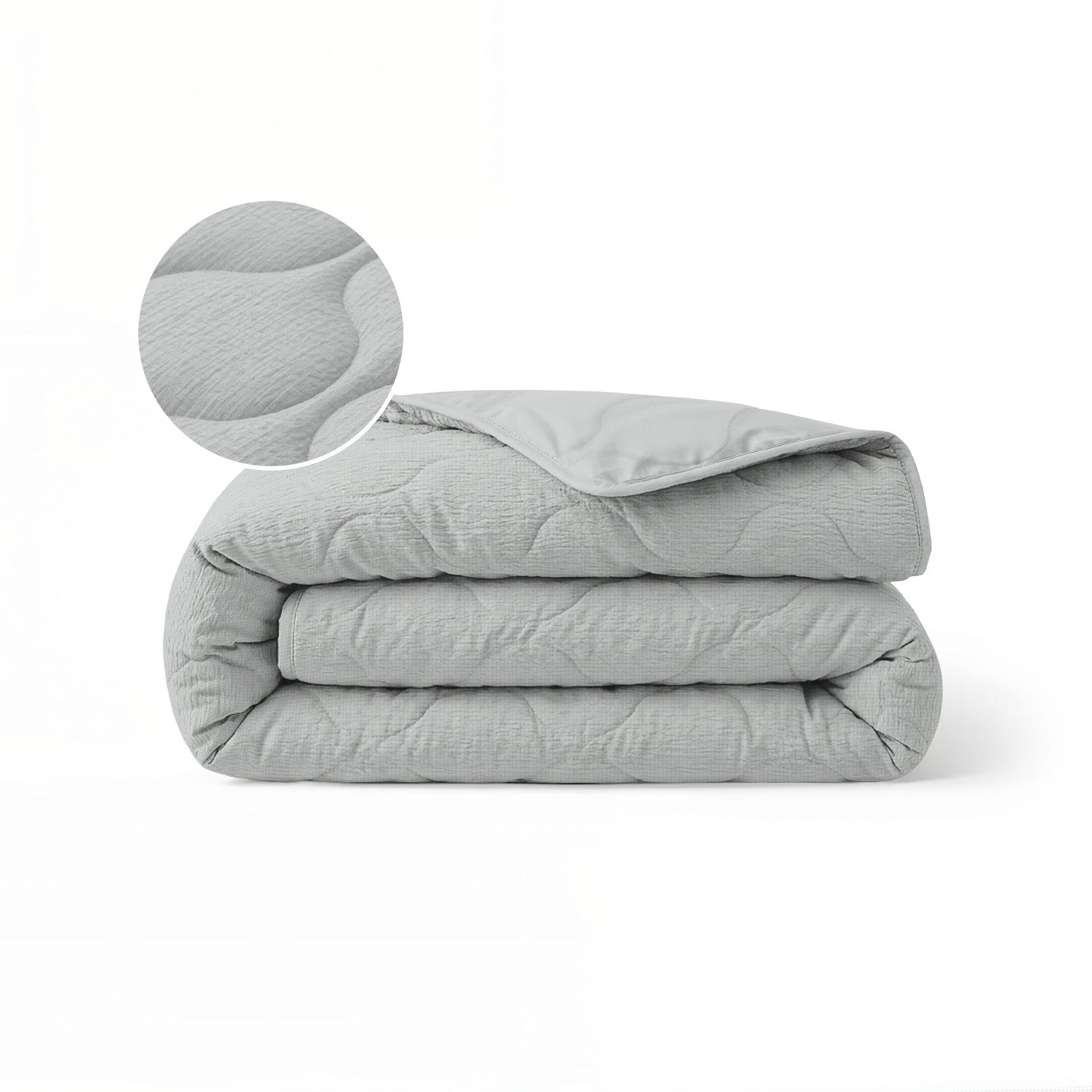Zelesta Spécial Seersucker Couette Été - Bleu Givré