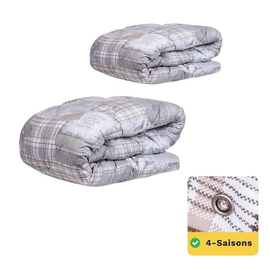 Zelesta Wonderbed 4 Saisons Double - Patchwork Coeurs