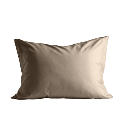 Zelesta Satinbed Taies d'Oreiller - Set de 2 - Pur Brun