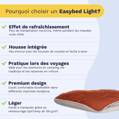 Zelesta Easybed Light - Gris clair & Gingembre