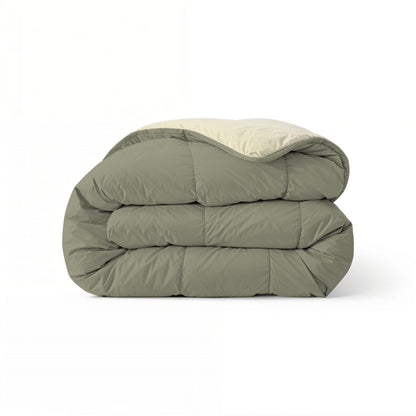 Zelesta Comfort Duo Couette - Vert Olive & Crème