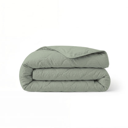 Zelesta Spécial Seersucker Couette Été - Vert Sauge