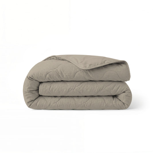 Zelesta Spécial Seersucker Couette Été - Gris Doux