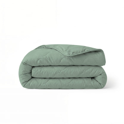 Zelesta Spécial Mousseline Couette Été - Vert Eucalyptus