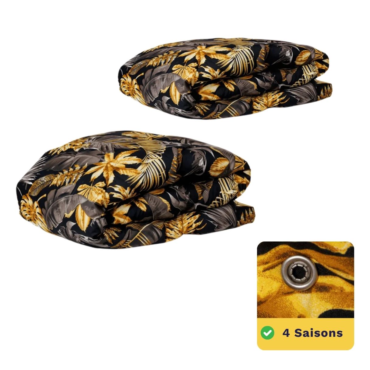 Zelesta Wonderbed 4 Saisons Double - Feuilles Dorées