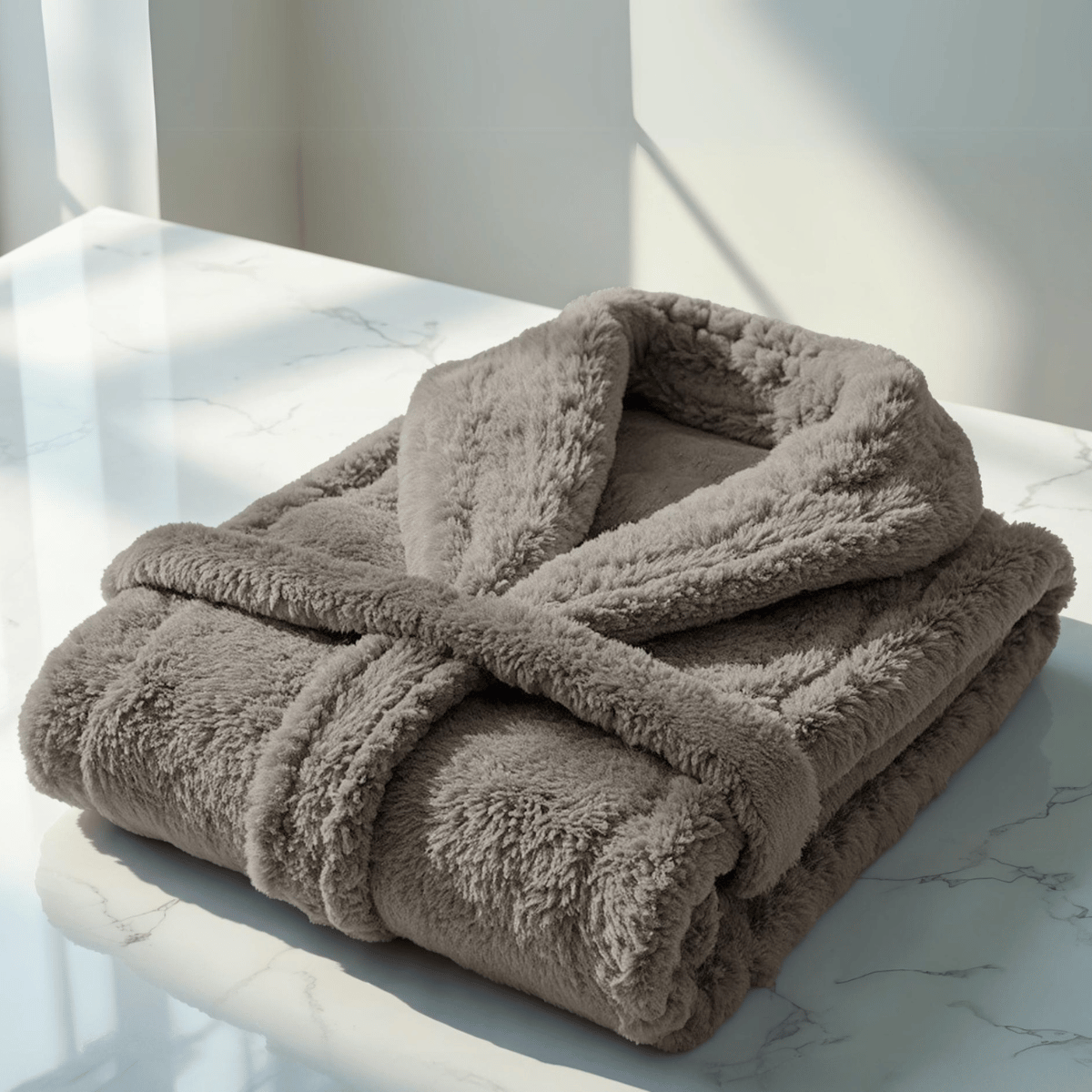 Teddy Robe De Chambre – Taupe