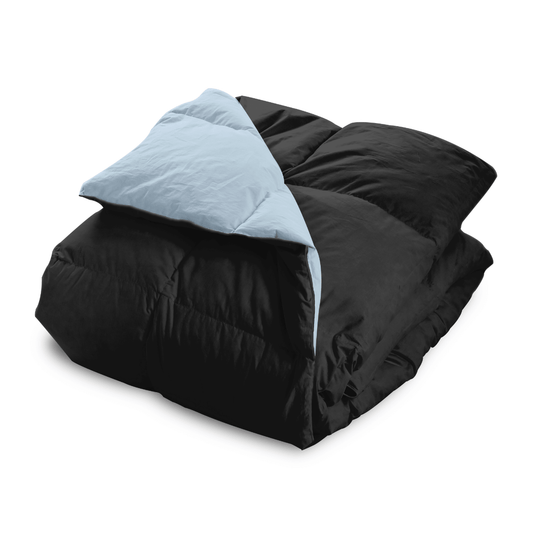 Zelesta Percale Cottonbed Coton - Bleu Ciel & Noir