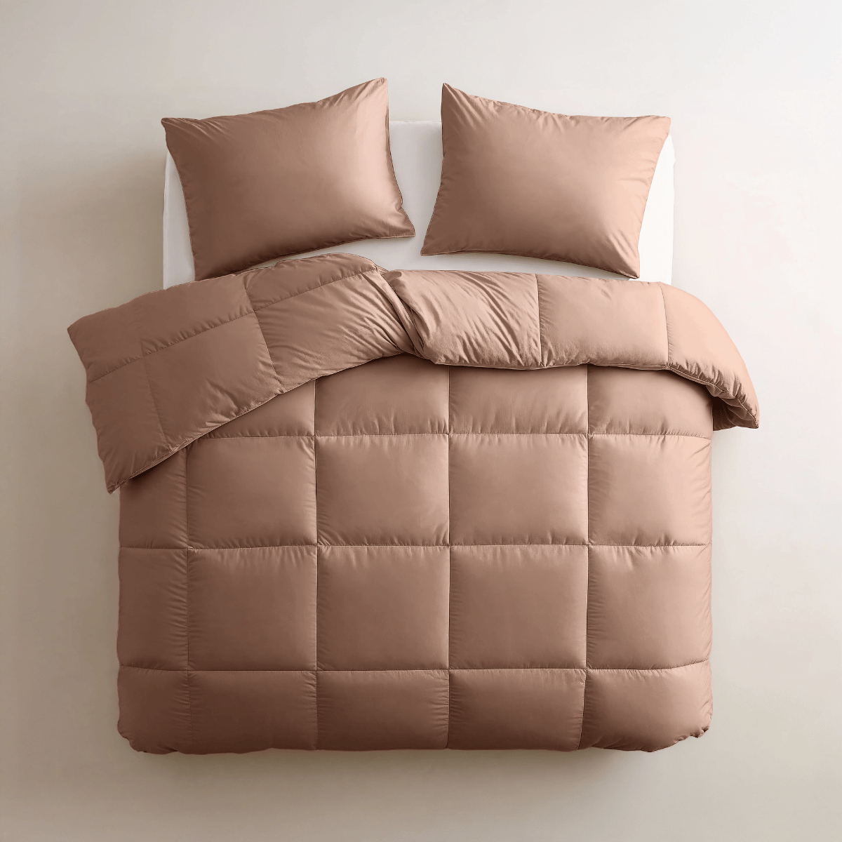 Zelesta Satinbed Coton - Terre Cuite 200x200cm et 240x200cm