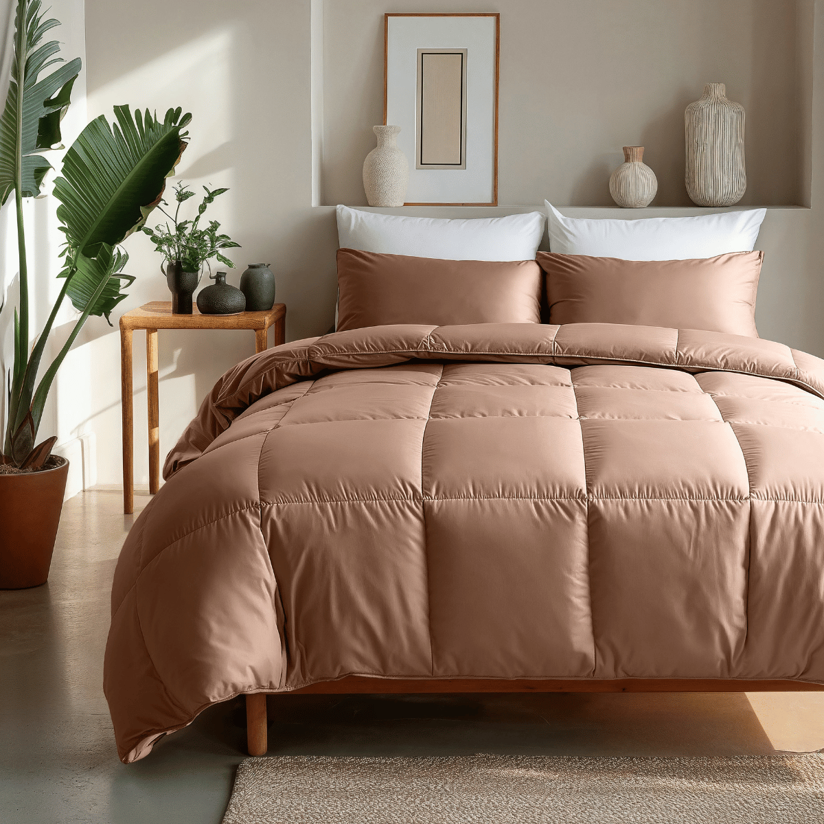 Zelesta Satinbed Coton - Terre Cuite 200x200cm et 240x200cm