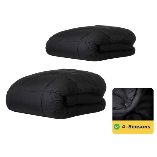 Zelesta Wonderbed 4 Saisons Double - Noir