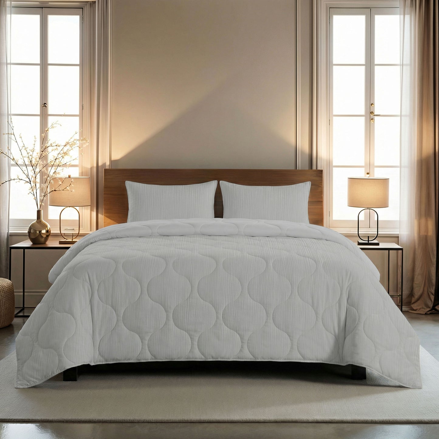Zelesta Spécial Mousseline Couette Été - Gris Clair