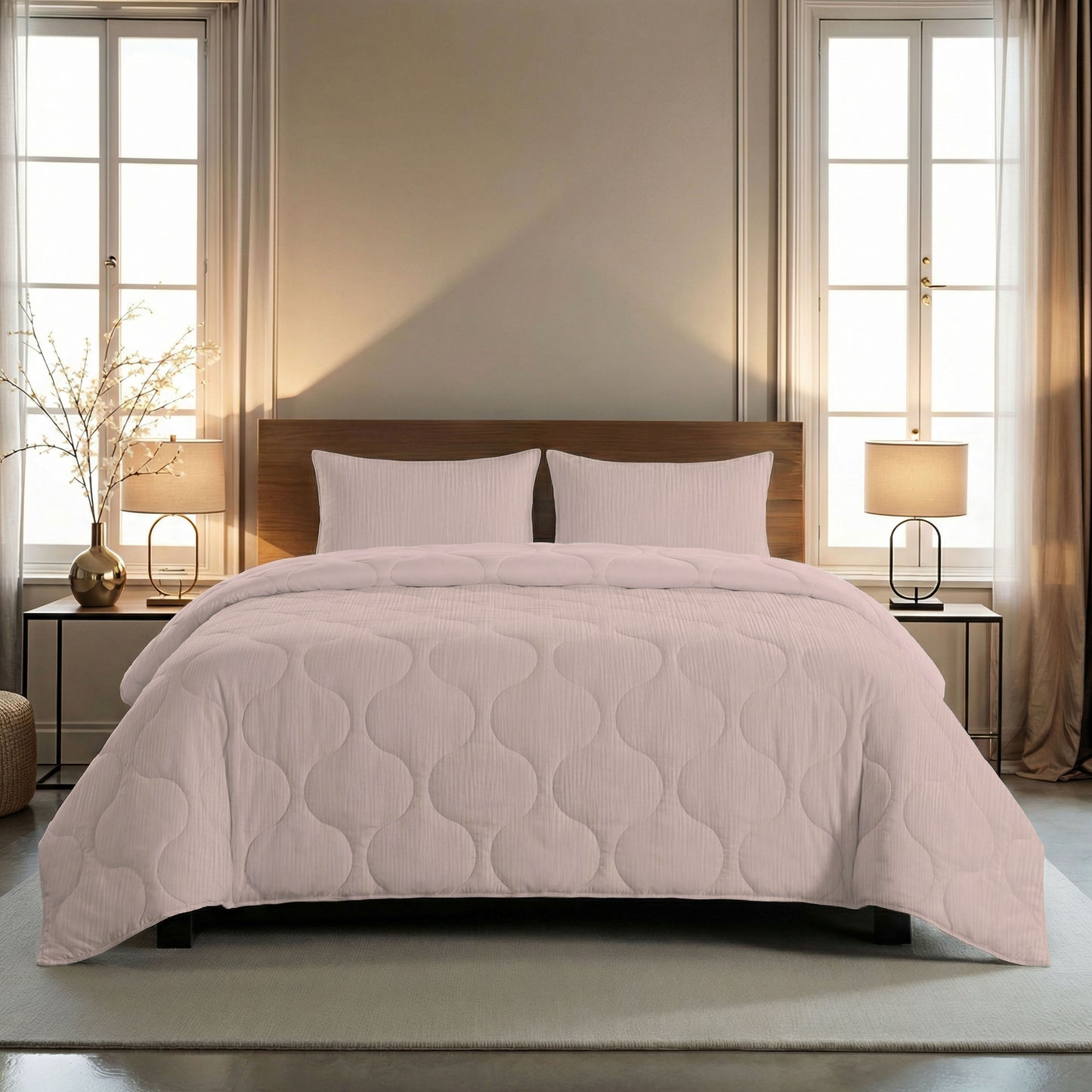 Zelesta Spécial Mousseline Couette Été - Rose Doux