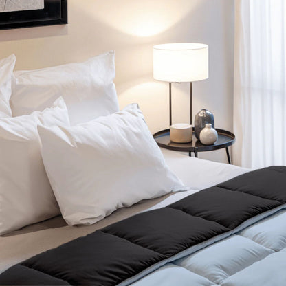 Zelesta Percale Cottonbed  - Bleu Ciel & Noir