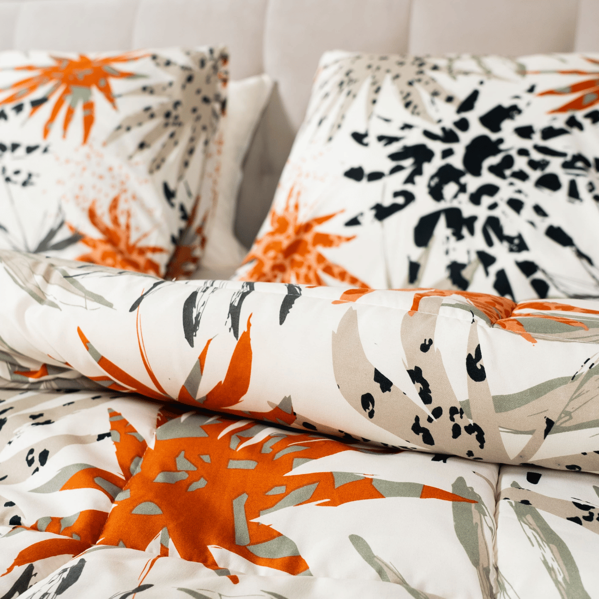 Zelesta Wonderbed 4 Saisons Double - Jungle orange