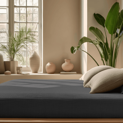 Mousseline Drap-Housse - Anthracite