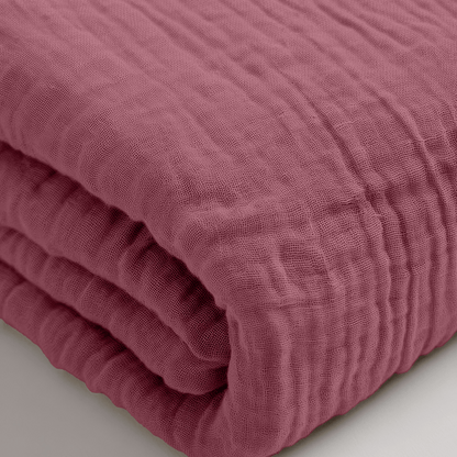 Mousseline Drap-Housse - Rose Poudré