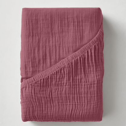 Mousseline Drap-Housse - Rose Poudré