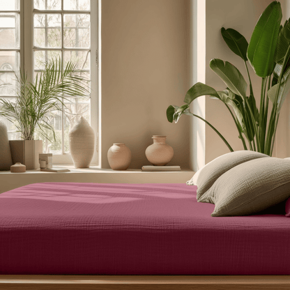 Mousseline Drap-Housse - Rose Poudré