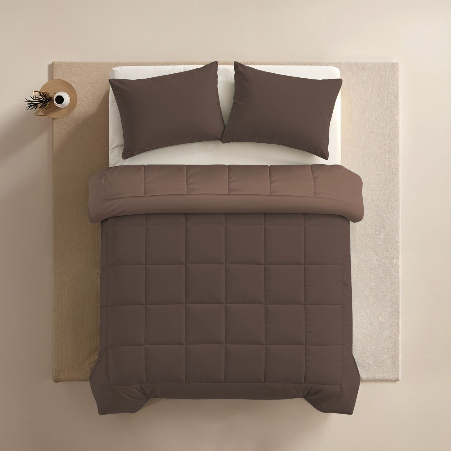 Zelesta Comfort Duo Taies d'Oreiller - Set de 2 - Brun Chocolat