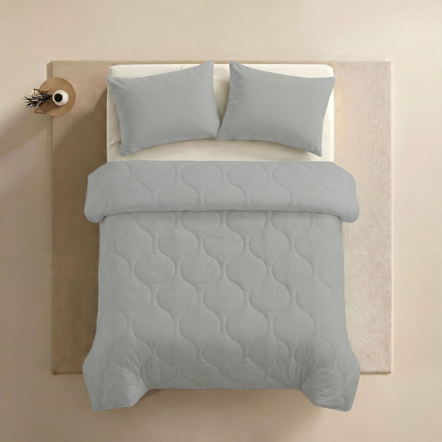 Zelesta Spécial Mousseline Couette Été - Gris Clair