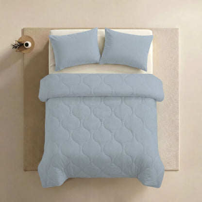 Zelesta Spécial Mousseline Couette Été - Bleu Glacier
