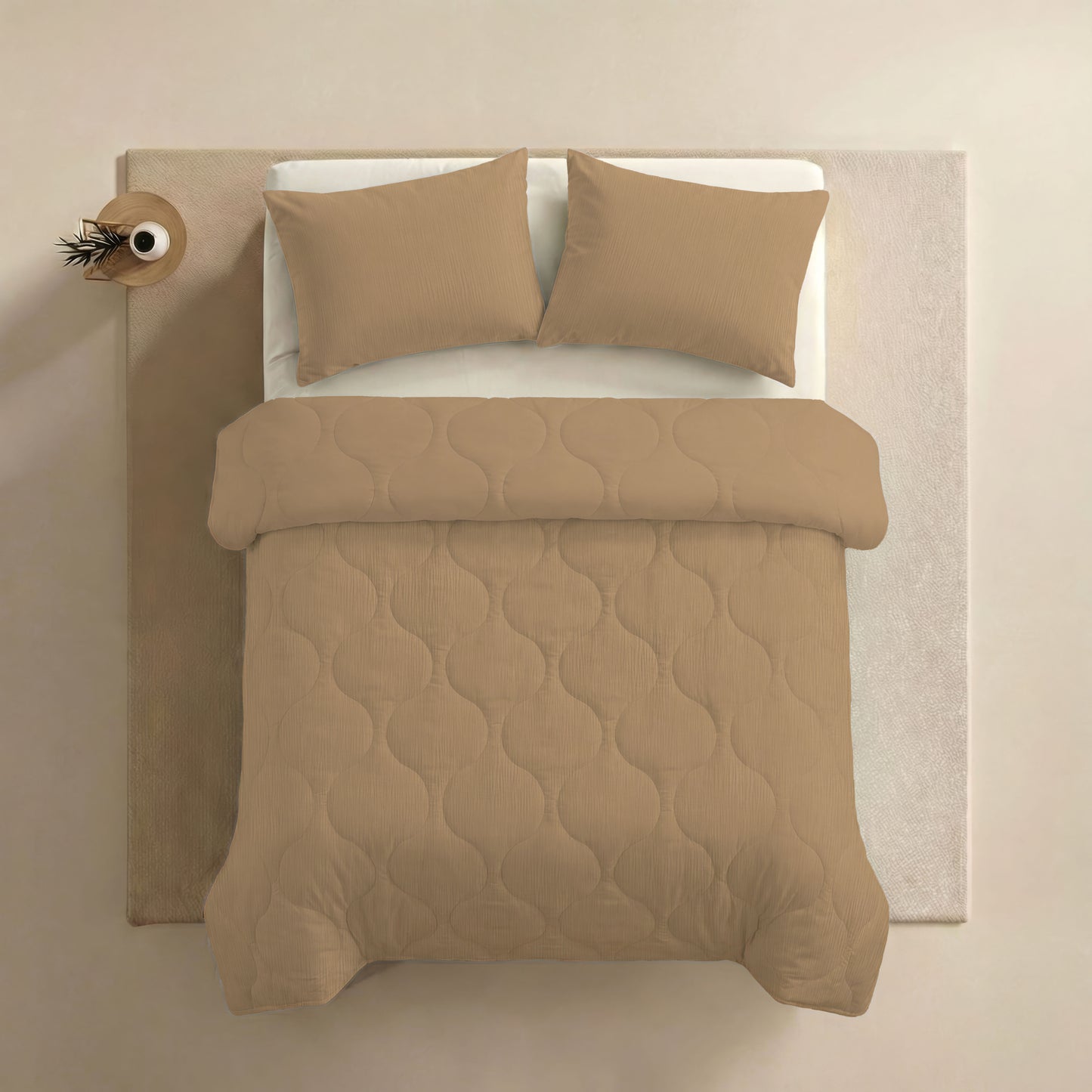 Zelesta Spécial Mousseline Couette Été - Beige Doux