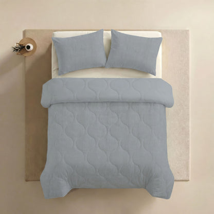 Zelesta Spécial Seersucker Couette Été - Bleu Nacré