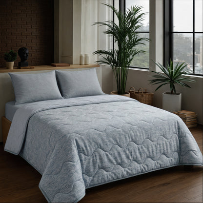 Zelesta Spécial Mix Fraîcheur Couette Été - Lin Gris Chaud