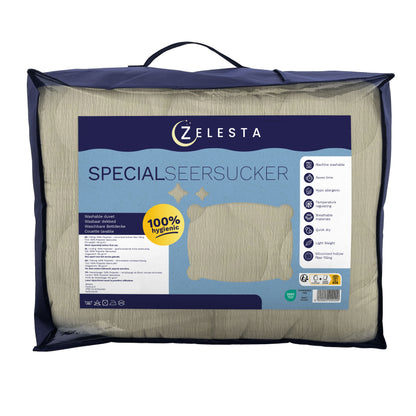 Zelesta Spécial Seersucker Couette Été - Beige au Lait d'Amande