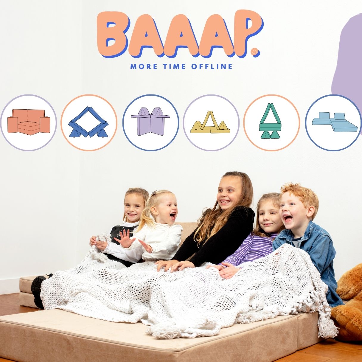 BAAAP - Le canapé de jeu adoré - Velours Côtelé Taupe