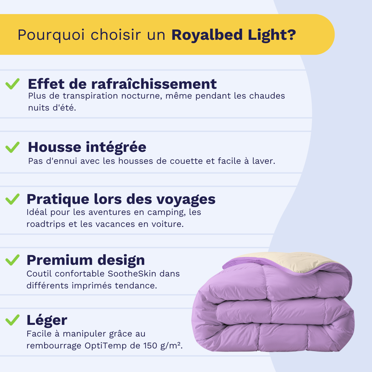 Zelesta Royalbed Light -  Lilas & Plage de Sable