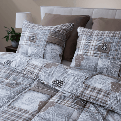 Zelesta Wonderbed 4 Saisons Double - Patchwork Coeurs